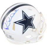 Michael Irvin Autographed Dallas Cowboys Alt Mini Helmet Beckett Witness 51767