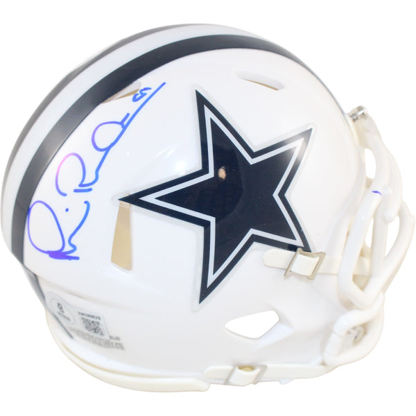 Michael Irvin Autographed Dallas Cowboys Alt Mini Helmet Beckett Witness 51767