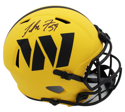 London Fletcher Signed Washingon Commanders Speed Full Size Rave NFL Helmet