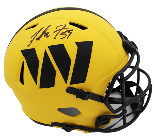 London Fletcher Signed Washingon Commanders Speed Full Size Rave NFL Helmet