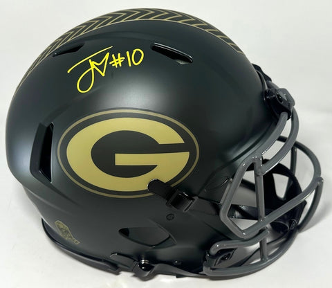 Packers JORDAN LOVE Signed Full Size Replica 2025 SALUTE Speed Helmet AUTO BAS