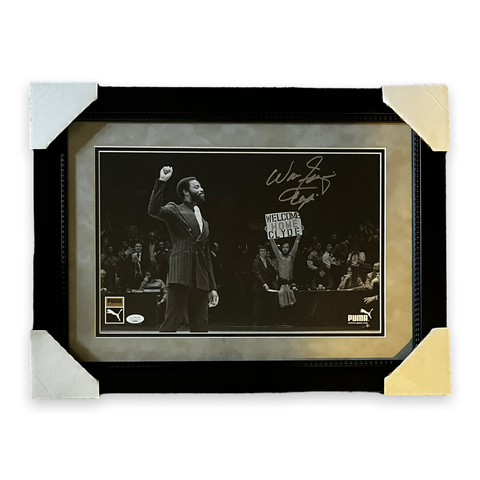 Walt Frazier Signed Autographed Photograph Framed to 17x23 JSA