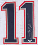 Julian Edelman Signed New England Patriots Jersey (Beckett) 3xSuper Bowl Champ