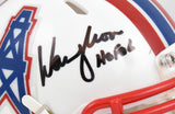 Warren Moon Autographed Houston Oilers 81-96 Speed Mini Helmet - Beckett W Holo