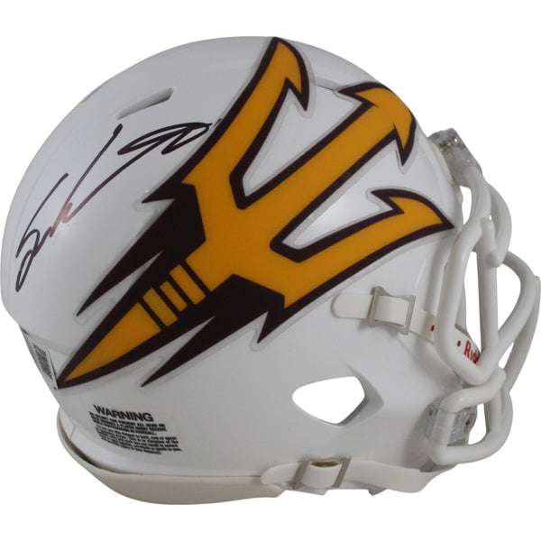 Sam Leavitt Autographed Arizona State Sun Devils White Mini Helmet Beckett 50101