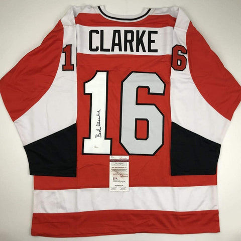 Autographed/Signed BOBBY BOB CLARKE Philadelphia Orange Jersey JSA COA