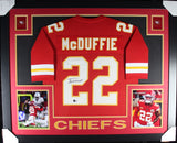 TRENT McDUFFIE (Chiefs red SKYLINE) Signed Autographed Framed Jersey Beckett