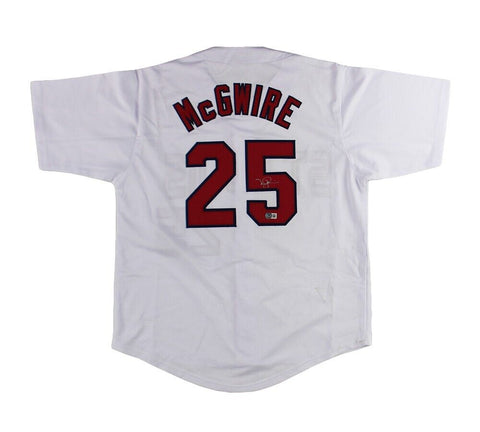 Mark McGwire Signed St. Louis Custom White Jersey