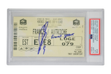Karim Benzema Signed 2007 France Debut Ticket Inscribed France Debut - PSA 5