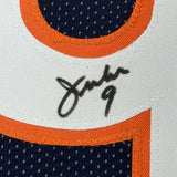 Framed Autographed/Signed Jim McMahon 35x39 Chicago Blue Jersey Beckett COA