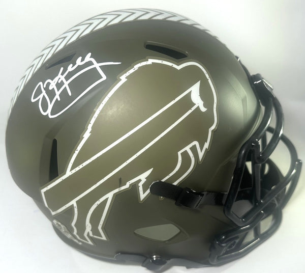 Bills JIM KELLY Signed Full Size 2022 SALUTE Replica Speed Helmet AUTO - BAS
