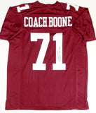 Coach Herman Boone Autographed Maroon College Style Jersey w/Insc- JSA W Auth *1