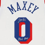 FRMD Tyrese Maxey 76ers Signed Nike Association Swingman Jersey w/Mad Max Insc