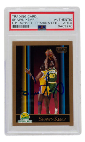 Shawn Kemp Signed 1990 SkyBox #268 Seattle Supersonics Basketball Card PSA/DNA