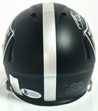 Bo Jackson Autographed Raiders Blaze Mini Helmet - Beckett W Hologram *Black
