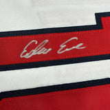 Autographed/Signed Edwin Encarnacion Cleveland White Baseball Jersey JSA COA