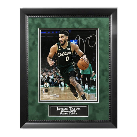 Jayson Tatum Signed Autographed "City Edition" Photo Framed To 11x14 Fanatics