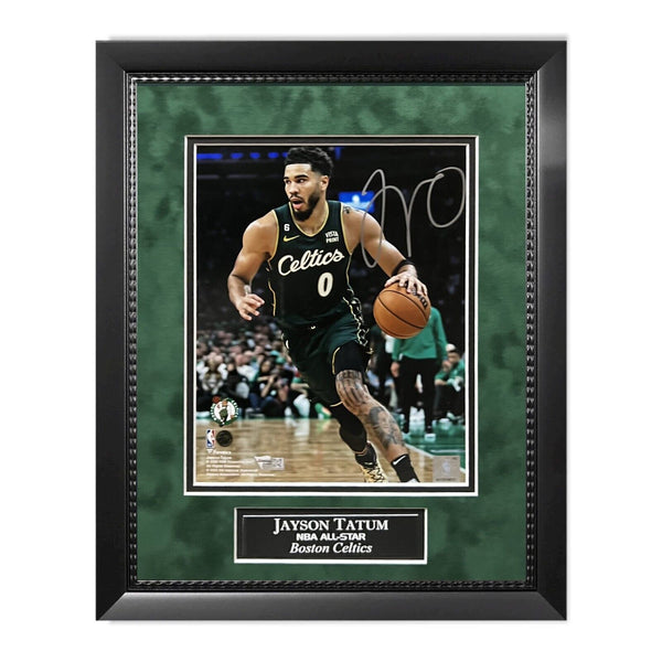 Jayson Tatum Signed Autographed "City Edition" Photo Framed To 11x14 Fanatics