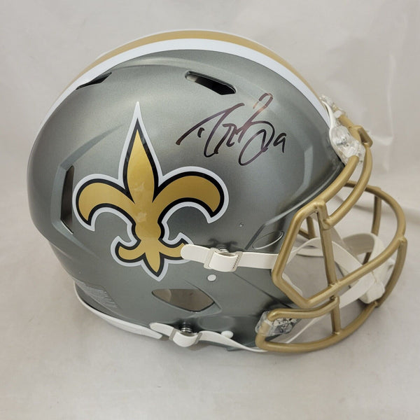 DREW BREES SIGNED NEW ORLEANS SAINTS FS FLASH SPEED AUTHENTIC HELMET BAS