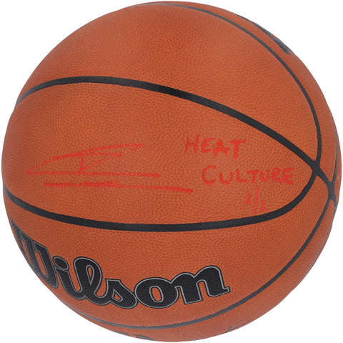 Tyler Herro Heat Signed Wilson NBA Official Game Basketball w/Insc-LE 1-In Red