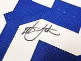 DUKE BLUE DEVILS CHRISTIAN LAETTNER AUTOGRAPHED BLUE JERSEY JSA STOCK #215709
