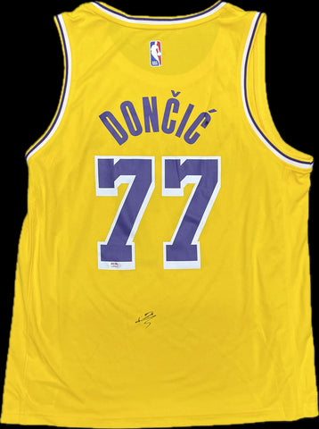 Luka Doncic Signed Jersey PSA Los Angeles Lakers Autographed