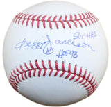 Reggie Jackson Signed New York Yankees OML Baseball 563 HRs HOF Beckett W 55365