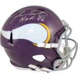 Fran Tarkenton Autographed Minnesota Vikings F/S TB Helmet Beckett Witness 50834