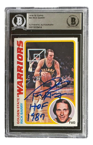 Rick Barry Signed 1978/79 Topps #60 Warriors Trading Card HOF 1987 BAS