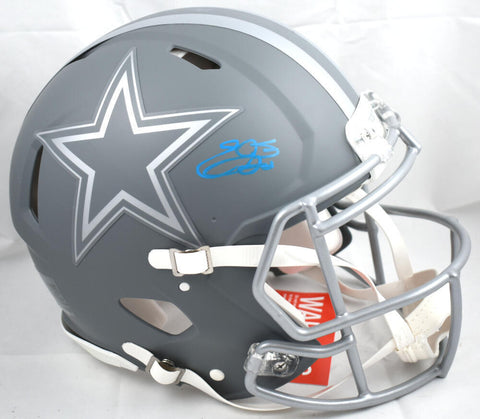 Emmitt Smith Autographed Cowboys F/S Slate Speed Authentic Helmet-Beckett W Holo