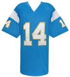 Dan Fouts Signed Powder Blue Throwback Football Jersey - (SCHWARTZ COA)