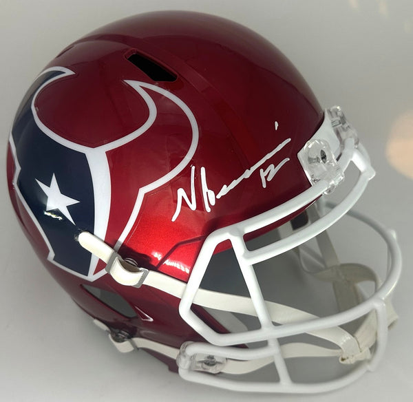 Texans WR NICO COLLINS Signed Full Size FLASH Replica Speed Helmet AUTO - BAS