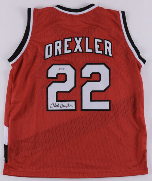 Clyde Drexler Signed Portland Trail Blazers Jersey (PSA/DNA COA) 10xNBA All Star