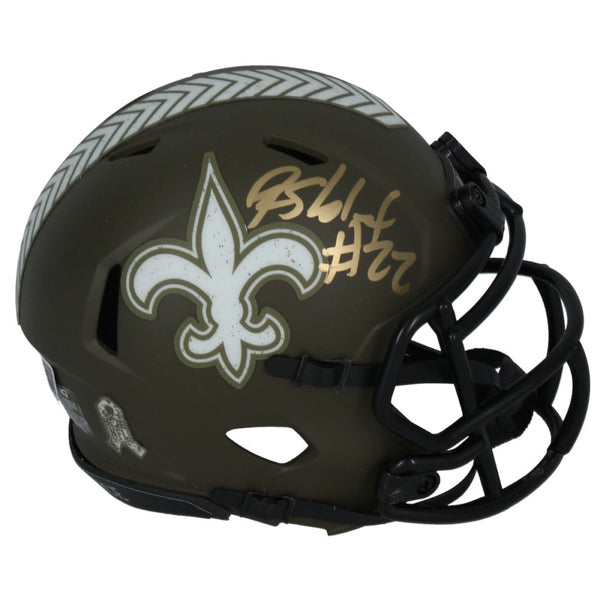 Rashid Shaheed Autographed Saints 2022 STS Mini Speed Helmet Beckett