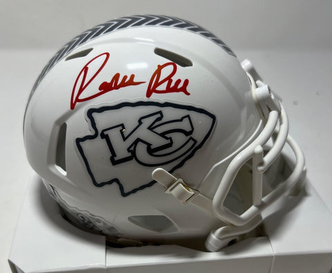 RASHEE RICE Signed Riddell 2024 STS Mini Helmet - Kansas City Chiefs NFL - BAS