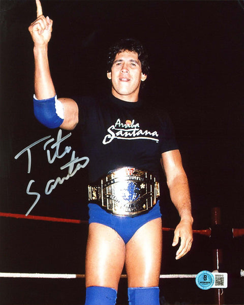 Tito Santana WWE Authentic Signed 8x10 Vertical Photo Autographed BAS 1