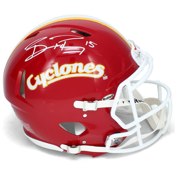 Brock Purdy Autographed Iowa State Cyclones Red Speed Authentic Helmet Beckett