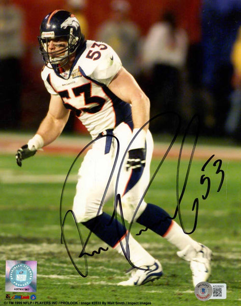 Bill Romanowski Autographed Denver Broncos 8x10 Photo Beckett 51060