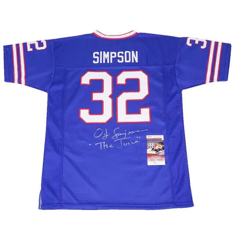 OJ Simpson Signed Buffalo Bills Football Jersey Inscribed The Juice with JSA