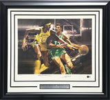 Wilt Chamberlain & Havlicek Autographed Framed Lithograph /1000 Beckett AE08297