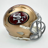 Autographed/Signed Jerry Rice San Francisco 49ers Football Mini Helmet BAS COA