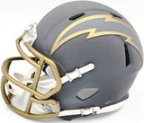 DERWIN JAMES JR. AUTOGRAPHED CHARGERS SLATE GRAY MINI HELMET BECKETT 230074