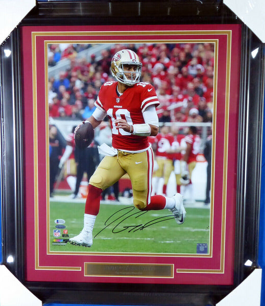 JIMMY GAROPPOLO AUTOGRAPHED FRAMED 16X20 PHOTO 49ERS TRI-STAR & BECKETT 135256