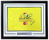 Arnold Palmer Signed Framed Arnold Palmer Invitational Yellow Golf Flag JSA LOA