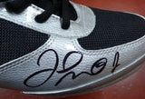 FLOYD MAYWEATHER JR. AUTOGRAPHED REEBOK SILVER BOXING SHOES BECKETT BAS 121801