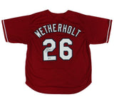 JJ Wetherholt Signed St. Louis Custom Red Jersey
