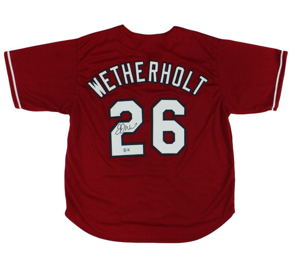 JJ Wetherholt Signed St. Louis Custom Red Jersey