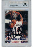 Brian Williams Autographed 93-94 Hoops #329 Slabbed Trading Card Beckett 52716