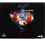 Gary Carter & Yogi Berra Signed Unframed 16x20 MLB Catchers Photo - "The Kid"