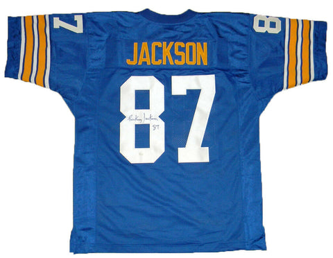 RICKEY JACKSON SIGNED AUTOGRAPHED PITT PITTSBURGH PANTHERS #87 THROWBACK JERSEY